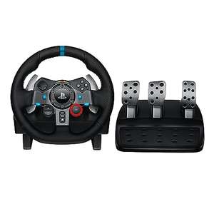 Logitech G29 Driving Force Racing Wheel and Floor Pedals, Real Force Feedback, Stainless Steel Paddle Shifters for PS5, PS4, PC, Mac - Black