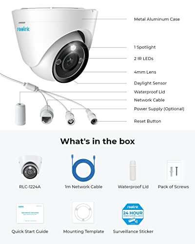 Reolink 4K+ Ultra HD 12MP PoE Security Camera with Spotlight - Sold By Reo-Link FBA