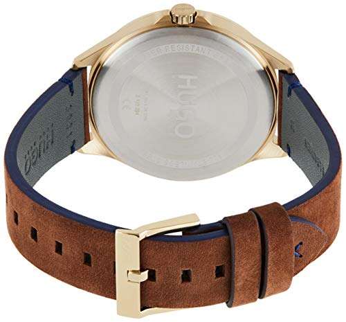 HUGO 1530134 Men's Analogue Quartz Watch with Leather Strap, Blue - £65.16 (£60.76 Using 5euro off 15euro) Delivered @ Amazon Germany
