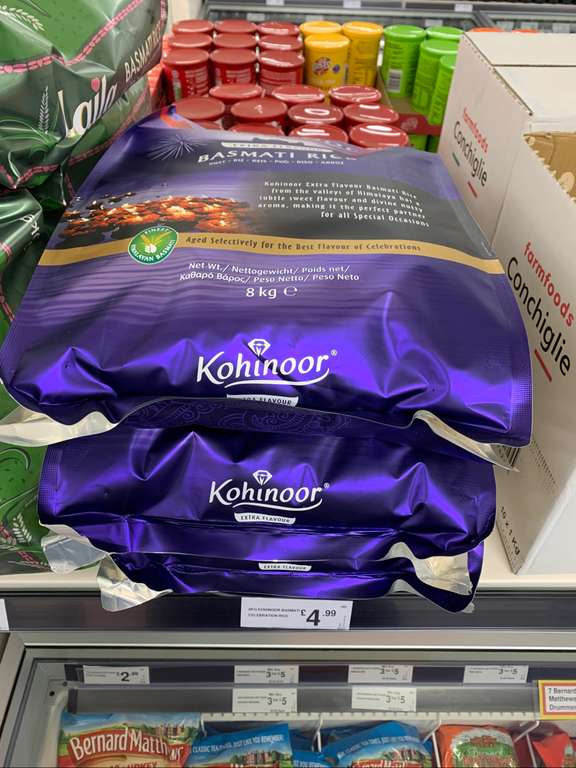Kohinoor Extra Flavour Basmati Rice - 8kg - £4.99 @ Farmfoods Macclesfield