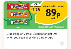 Mcvitie's Penguin Original/Mint/Orange Chocolate Biscuit Bar 7x24.6g, Total 172g (More Card Exclusive)