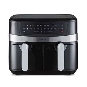 Tower T17088 Vortx 9L Dual Basket Air Fryer with 10 One-Touch Presets, 1800W Power, 3 Year Warranty, Black £109.16 @ Amazon