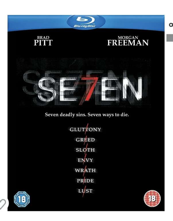 Seven Blu-ray (used) with code