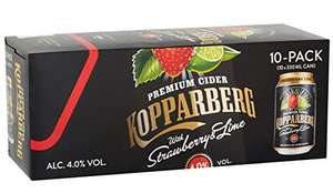 Kopparberg Strawberry & Lime Premium Cider, 10 x 330ml £9 or £8.10 With Subscribe & Save @ Amazon
