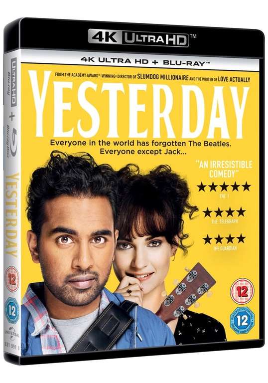 Yesterday 4K Blu Ray £9.99 With Code free collection @ HMV