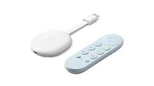 Google Chromecast with Google TV | 4K | 2020 | White Device Blue Remote - red-rock-uk