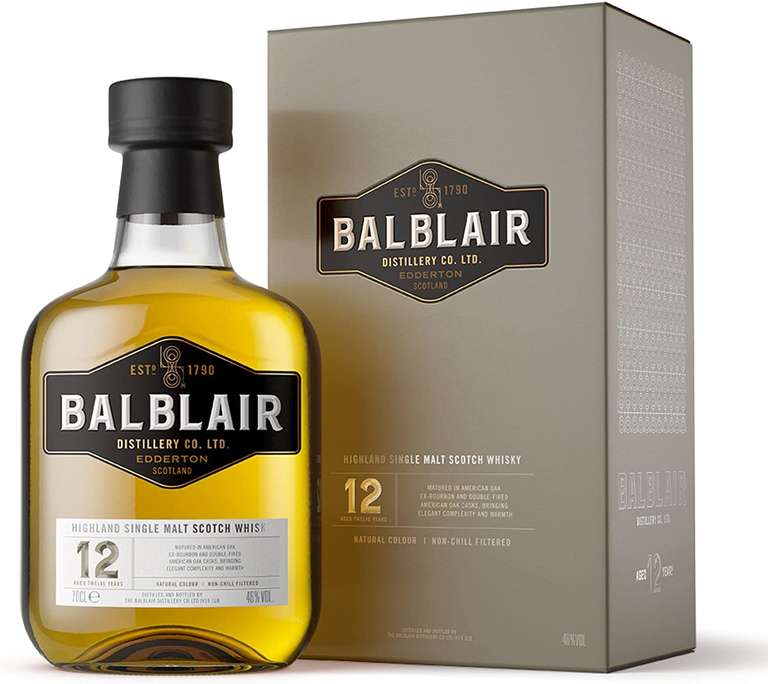 Balblair 12 Year Old Single Malt Scotch Whisky 46% ABV 70cl - £36.90 @ Amazon