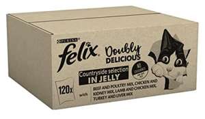 Felix Doubly Delicious Cat Food Meat 120x100g - £26.25 @ Amazon Prime Exclusive
