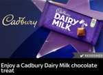 Free Cadbury Dairy Milk Up To The Value Of £2 At Tesco from Sky VIP