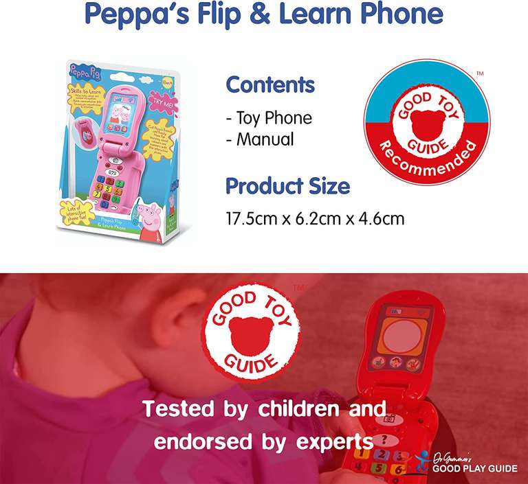 Peppa Pig Pp06 Peppa S Flip Learn Toy Phone 6 Amazon Hotukdeals