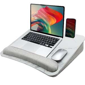 Multi Purpose Home Office Lap Desk with Mouse Pad and Phone Holder - Silver  Carbon US$27.97 | MyMemory