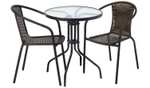 Argos Home 2 Seater Rattan Effect Garden Bistro Set - Brown or Grey £60 with click and collect, using code @ Argos