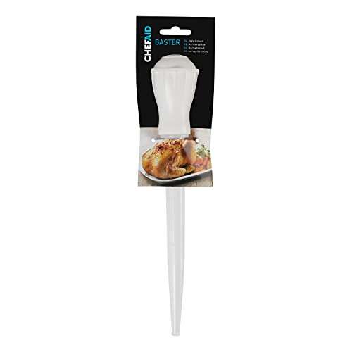 Chef Aid Traditional Baster Dishwasher Safe and made with BPA free plastic with measurements £2.29 @ Amazon