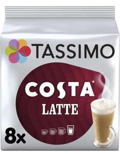 Tassimo Costa coffee latte pods 8 pack £4.38 @ Amazon fresh