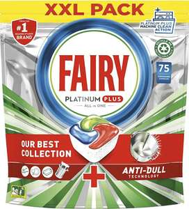 Fairy Platinum Plus dishwasher tablets 75 count £11.19 or £10.63/£9.51 Subscribe & Save @Amazon
