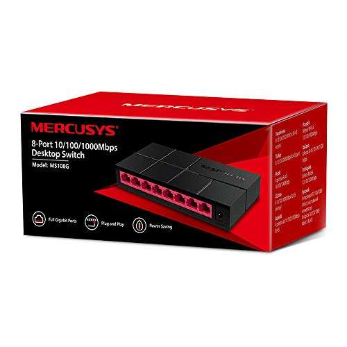 MERCUSYS 8-Port 100/1000Mbps Desktop Ethernet Switch - £11.99 @ Amazon