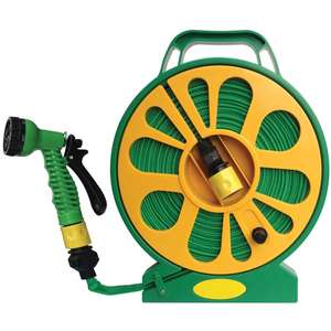 Streetwize Superflat Hose Reel 15m Length - free Click & Collect