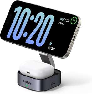 UGREEN Height Adjustable Magnetic Wireless Charger Stand ( Magsafe / USB-C / iPhone ) w/voucher @ UGREEN GROUP LIMITED UK / FBA