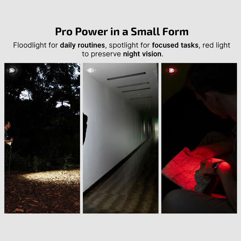 OLIGHT Oclip Pro 500 Lumens 3 Light Sources Clip on Torch, USB-C ...
