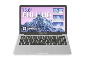 2023 Model 15.6" Full HD Laptop - 8GB RAM 512GB SSD Windows 11 Home, AC WIFI, RJ45, Integrated Webcam - Sold by F5CS LTD / FBA