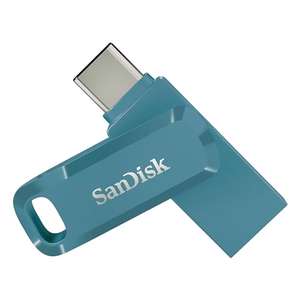 SanDisk 128GB 2-in-1 USB-C/USB-A 3.2 400MB/s Memory Ultra Dual Drive Go (2 Colours, Blue/Lavender)