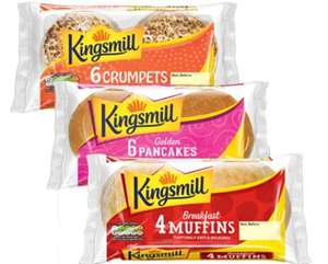 Kingsmill 6x Crumpets, 6x Golden Pancakes, 4x Breakfast Muffins 39p Each @ Farmfoods