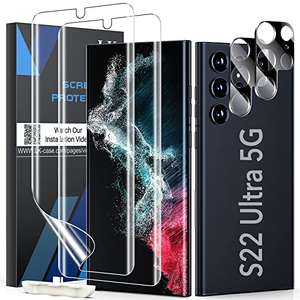 LK 4 Pack Screen Protector Compatible Samsung Galaxy S22 Ultra 5G - £6.29 @ Dispatches from Amazon Sold by LK UK