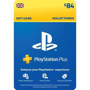 £84 PlayStation Store Digital Gift Card - 1 Year PS Plus Premium