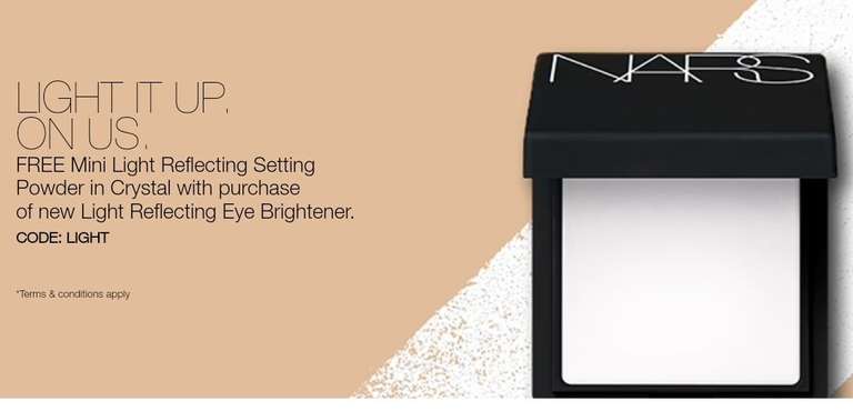 Free Mini Light Reflecting Setting Powder in Crystal with purchase of new Light Reflecting Eye Brightener (with code)