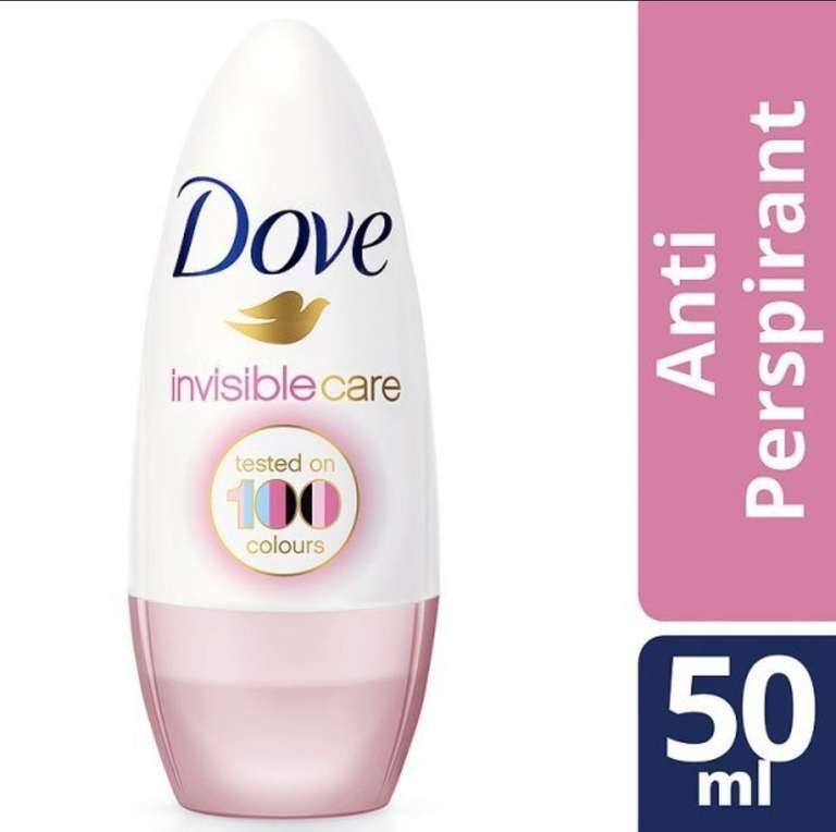 Dove Anti-perspirant Deodorant Roll-on Invisible Care 50ml £1.20 with free click & collect @ Superdrug