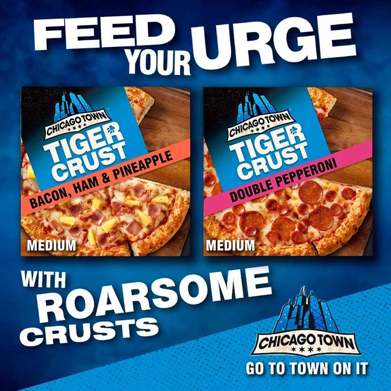 Chicago Town Tiger Crust Bacon, Ham & Pineapple Pizza 380g