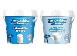 Lancashire Farm Yogurt 1kg - Whole Milk or Natural Fat Free - Clubcard Price
