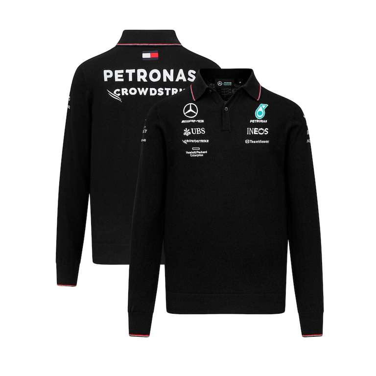 Mercedes AMG Petronas F1 2023 Team Knitted Long Sleeve Polo
