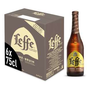 Leffe Brune Belgian Abbey Beer Large Bottle, 6 x 750 ml - W/Voucher £15.84 S&S