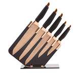 Tower T81532RD Kitchen Knife Set with Acrylic Knife Block, Damascus Effect, Stainless Steel Blades, 5 Pieces £16.49 @ Amazon