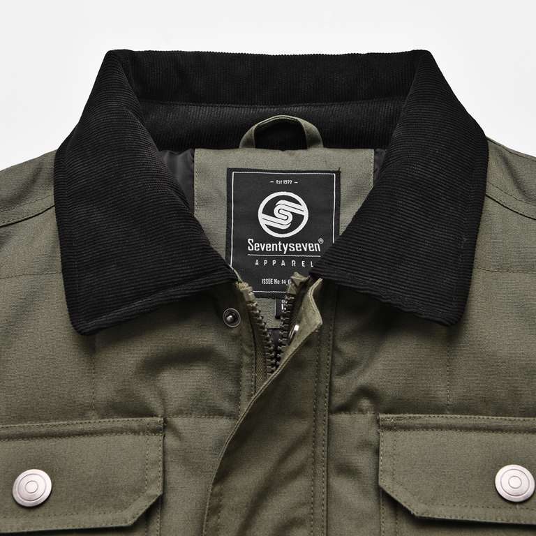 SEVENTYSEVEN Mens Worker Jacket (2 Colours / Sizes S-XXL) - W/Code