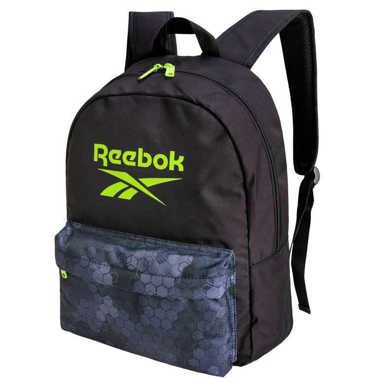 Reebok Urban Backpack - Black-Lime + Free Click & Collect