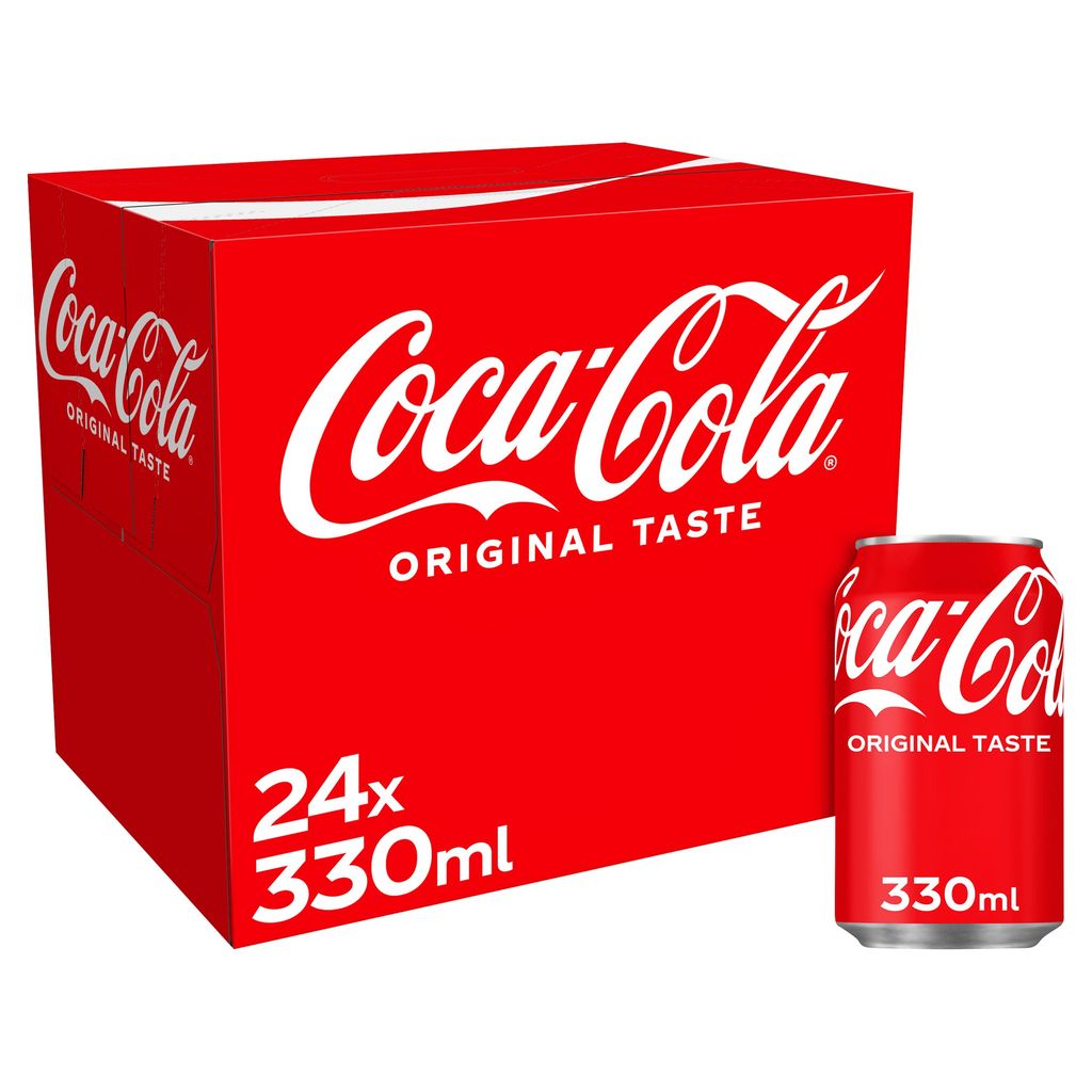 Coca-Cola Original Taste Soft Drink Cans, 24 x 330 mL With Voucher S&S £10.62