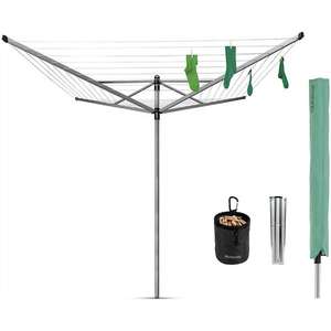 Brabantia Lift-O-Matic 4 Arm Rotary Airer - 50m + ground spike + cover + peg bag £64 @ Homebase Free click and collect