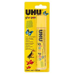 UHU 50148 Pen, Liquid Transparent Glue, 50ml Blister, 1 - 74p / Min order x 2 - £1.48 @ Amazon