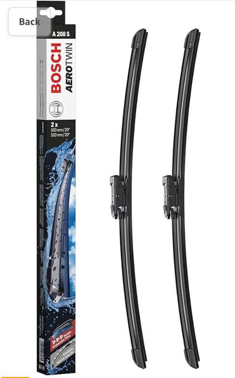 Bosch Wiper Blade Aerotwin A208S, Length: 500mm/500mm − Set of Front Wiper Blades