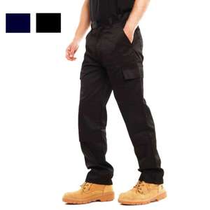 Mens RSW Cargo Combat Work Trousers Size 30 to 42 - Black or Navy Chino Pants £13.99 @ pricedrop247 ebay