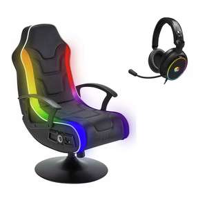 X Rocker Bolero 2.1 Audio Neo Motion LED Junior Gaming Chair + Free Stealth Headset - Free Click & Collect