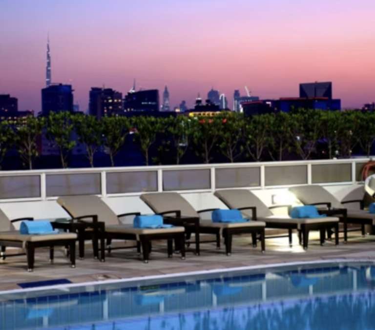 6 Nights Dubai May - 5* Crowne Plaza Dubai Deira for 2 people w/ breakfast + STN rtn flights (Royal Jordanian) + 30kg bags - £472pp