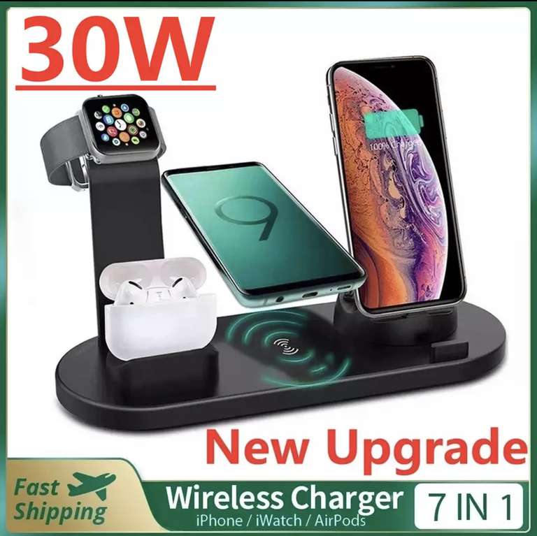 iPhone, IPad, Apple Watch, AirPods Multi-charger Stand - £7.20 (First Order Offer) @ Factory Direct Collected / Ali Express