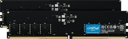 Crucial RAM 16GB Kit (2x8GB) DDR5 4800MHz CL40 Desktop Memory - £37.98 @ Amazon
