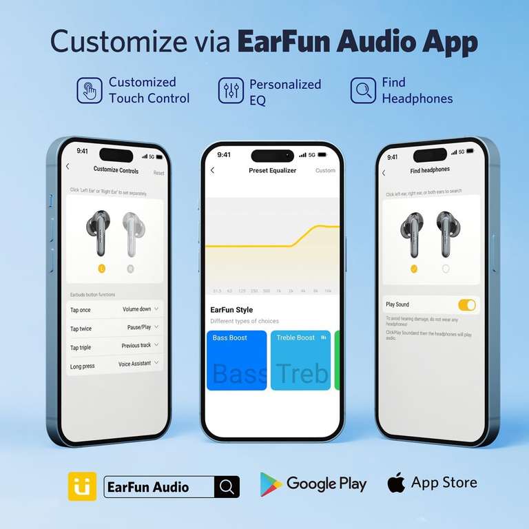EarFun Air 2 Wireless Earbuds ( Bluetooth 5.3 / IPX7 Weatherproof / Multipoint / App ) w/code + voucher @ EarFun UK / FBA