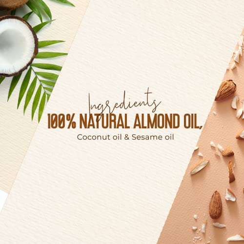 Vatika Naturals Multivitamin Enriched Almond Hair Oil 200ml with 100% Natural Oils For Root To Tip Nourishment