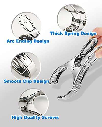 E-SMARTER 6pcs 12cm Stainless Steel Beach Towel Clips - Sold by RUISI LIMITED