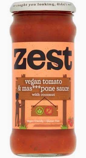 Zest Vegan Tomato & Mas***pone Sauce with Coconut (340g) 79p @ Heron foods, Grimsby